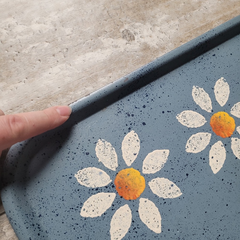 Vintage SiLite Grainware "Ice" Serving Tray Cottagecore Grannycore Farmhouse - Picture 5 of 5